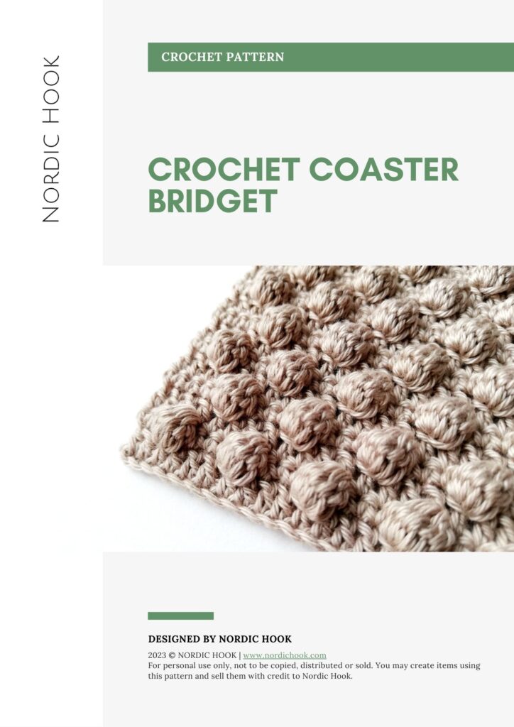 PDF pattern: Crochet coaster Bridget