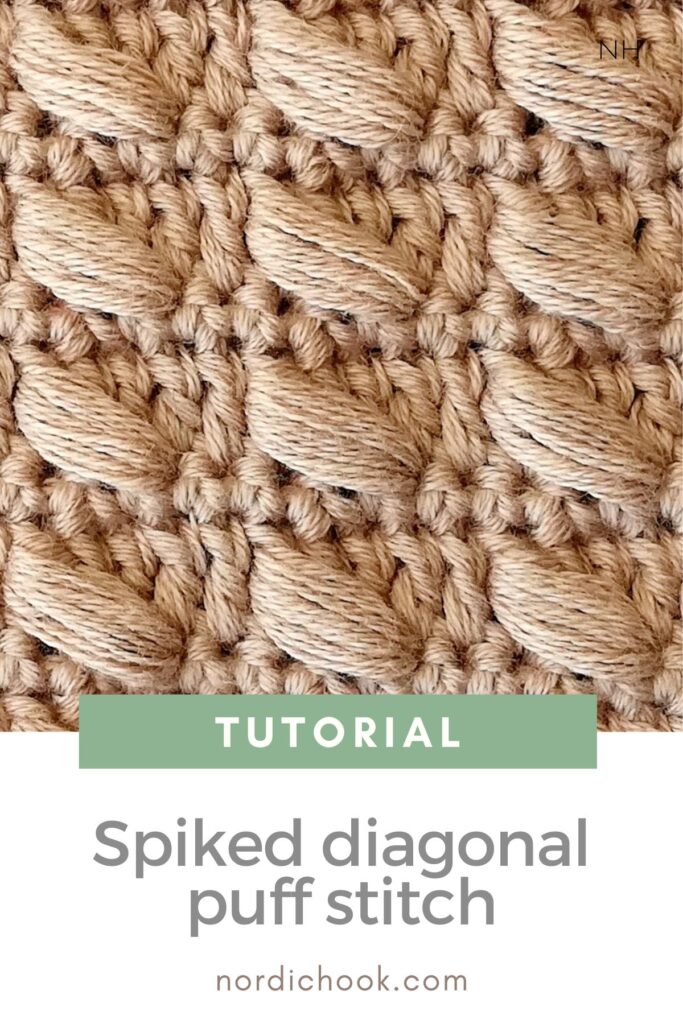 Crochet tutorial: The spiked diagonal puff stitch