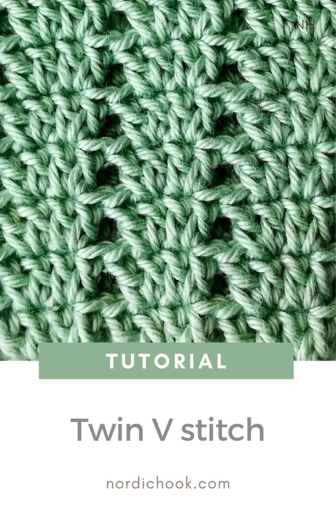 Crochet tutorial: The twin V stitch working in rows and in rounds