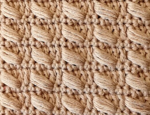 The spiked diagonal puff stitch