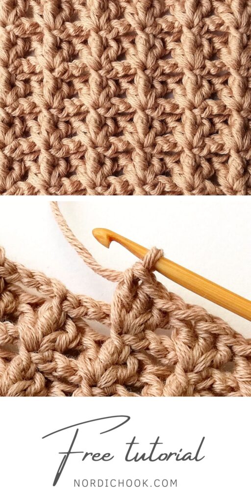 Free crochet tutorial: The bird footprint stitch