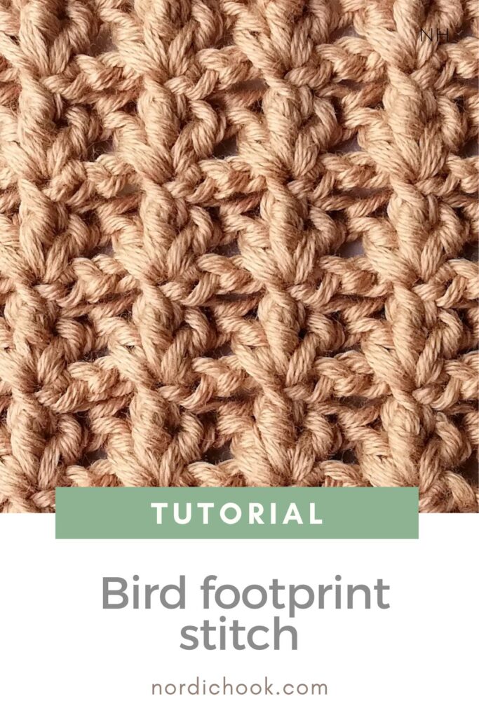 Free crochet tutorial: The bird footprint stitch