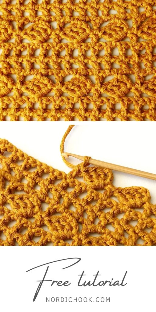 Free crochet tutorial: The tilted blocks mesh stitch