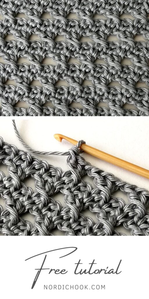 Free crochet tutorial: The cross double crochet mesh stitch