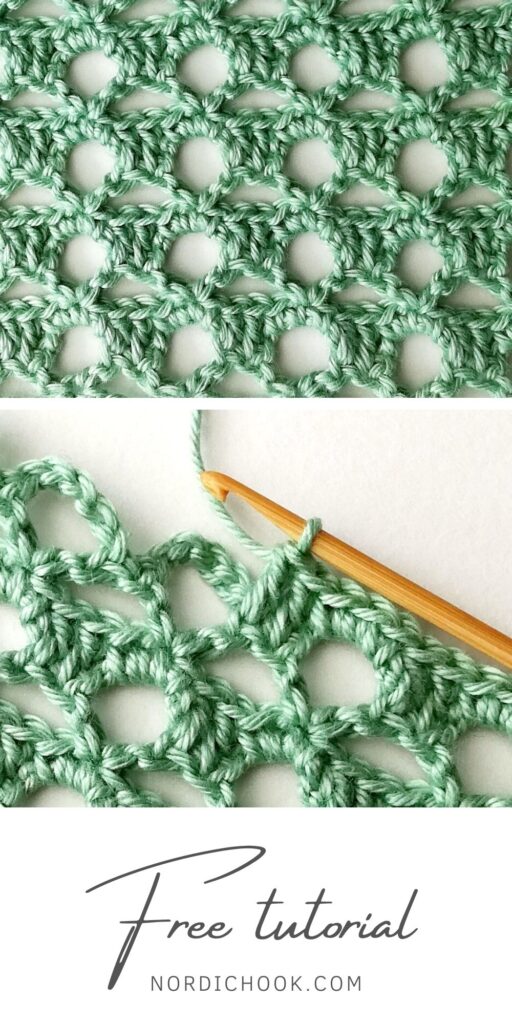 Free crochet tutorial: The eyelet mesh stitch