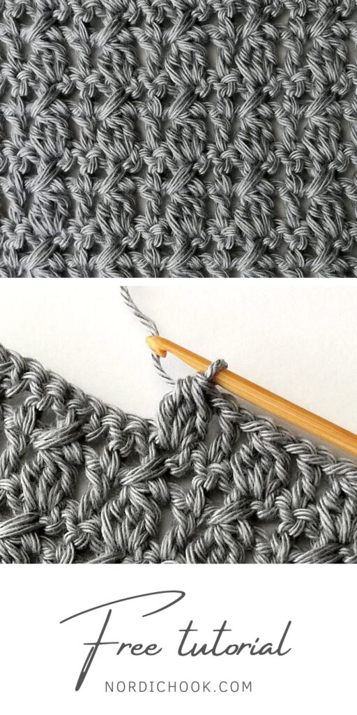 Free crochet tutorial: The cluster and cross double crochet stitch