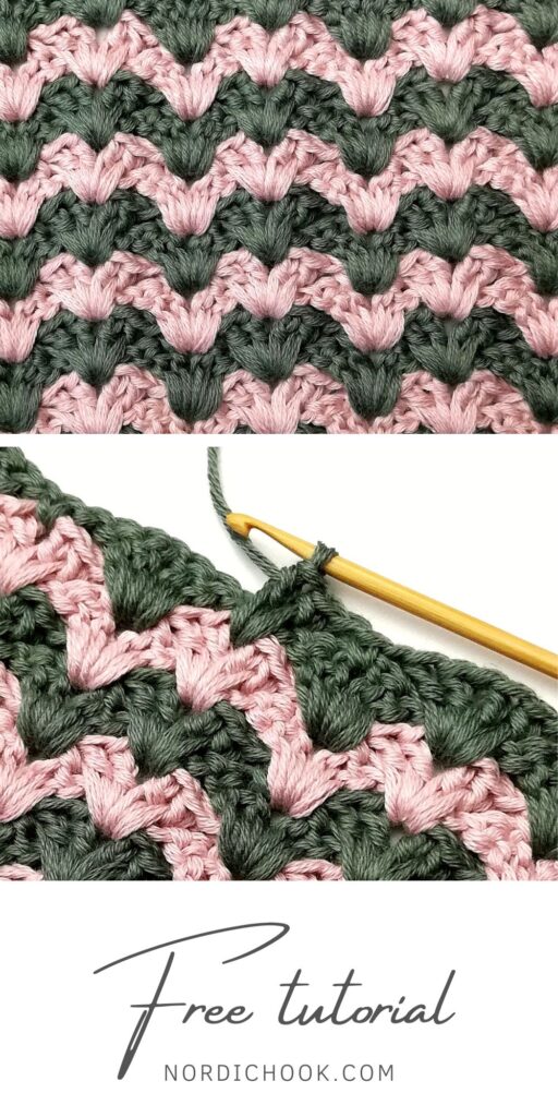 Free crochet tutorial: The interlocking double V stitch