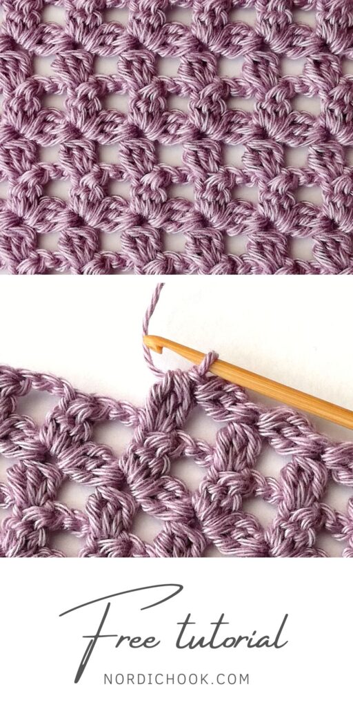 Free crochet tutorial: The blossom grid stitch