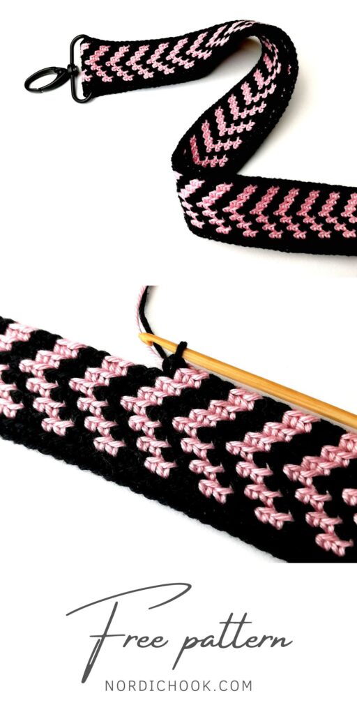 Free crochet pattern: Tapestry crochet keychain Allison