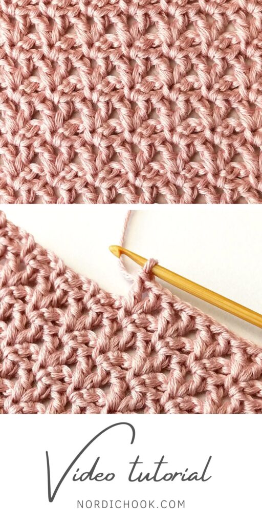 Crochet stitch video tutorial: The simple V lines stitch
