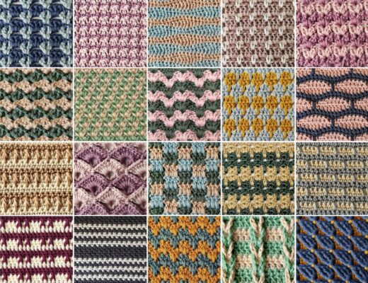 20 beautiful multicolor crochet stitches