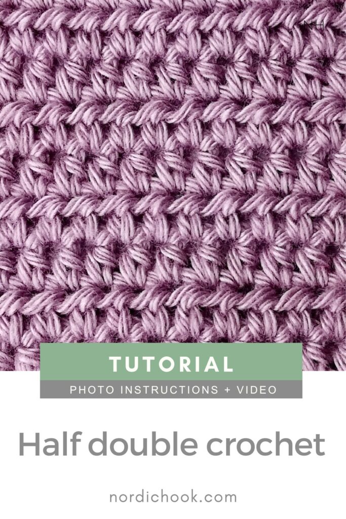 Crochet stitch video tutorial: Half double crochet