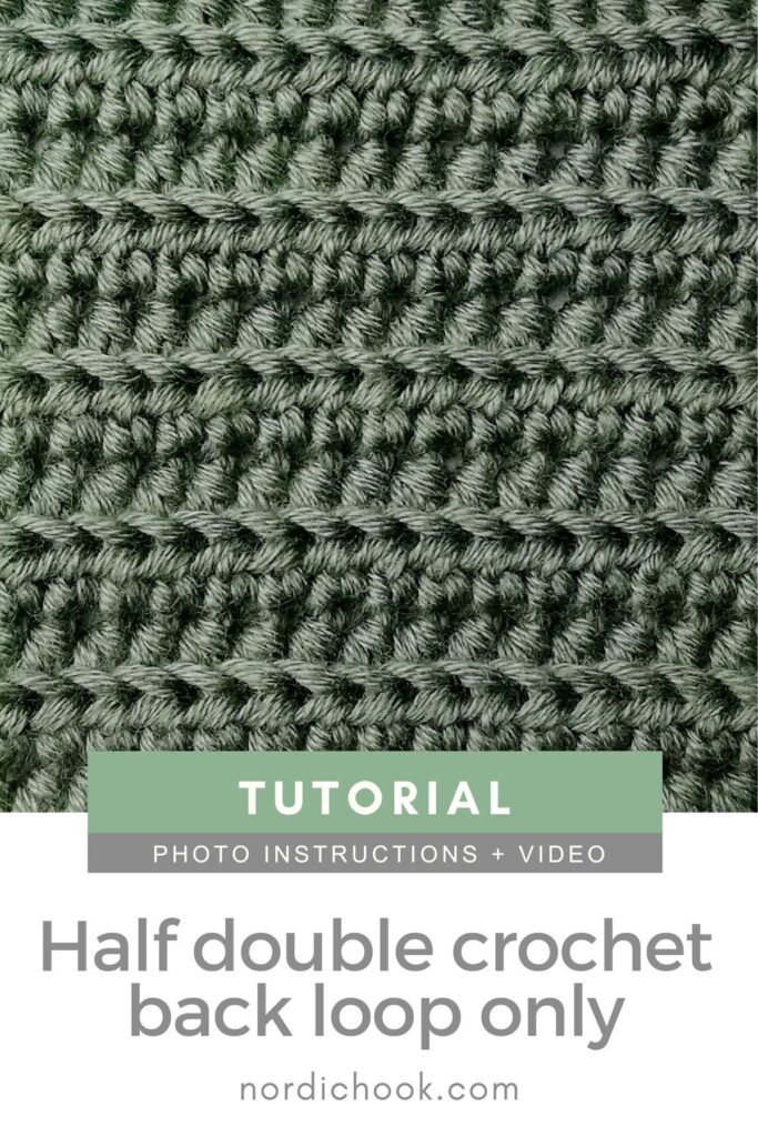 Crochet stitch video tutorial: Half double crochet back loop only