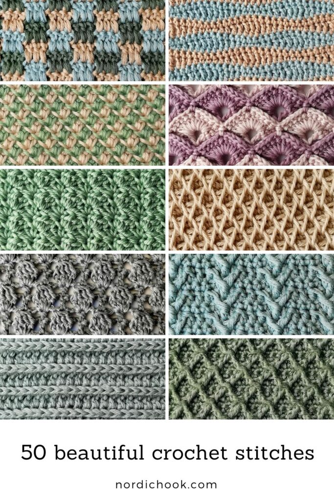Crochet tutorial: 50 beautiful crochet stitches