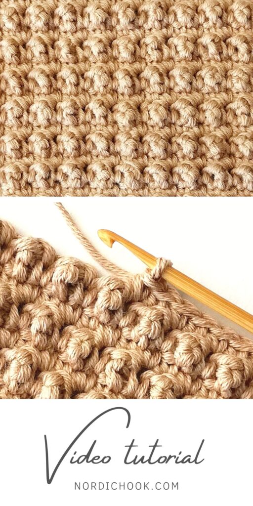 Crochet stitch video tutorial: The aligned cobble stitch 
