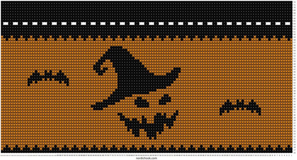 Color chart: Spooky Halloween bag for candy