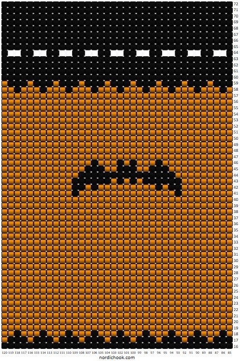Color chart: Spooky Halloween bag for candy