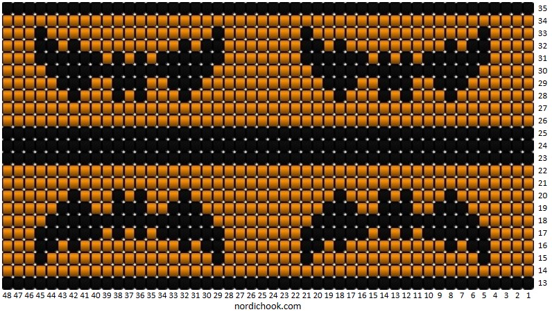 Color chart: Spooky Halloween basket with bats