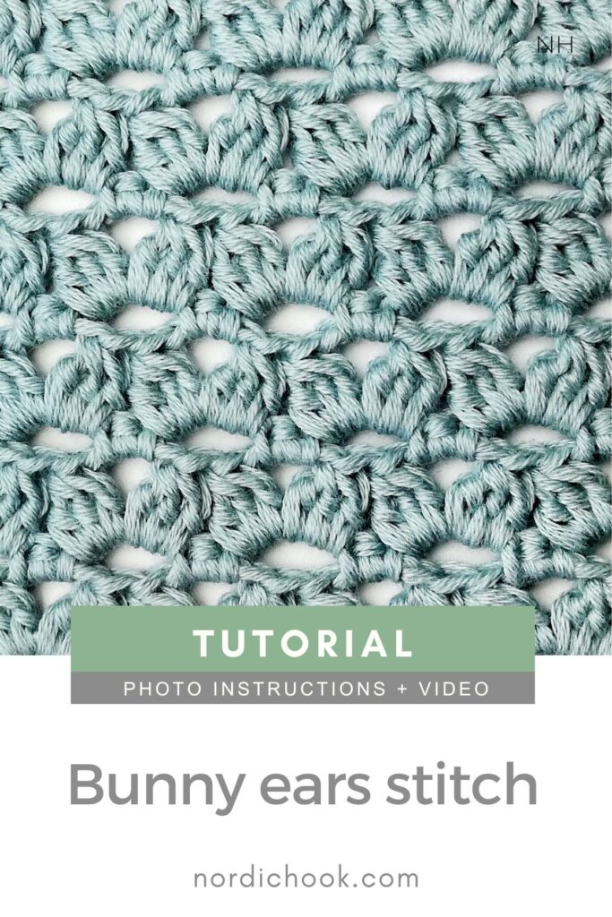 Photo and video crochet tutorial: The bunny ears stitch