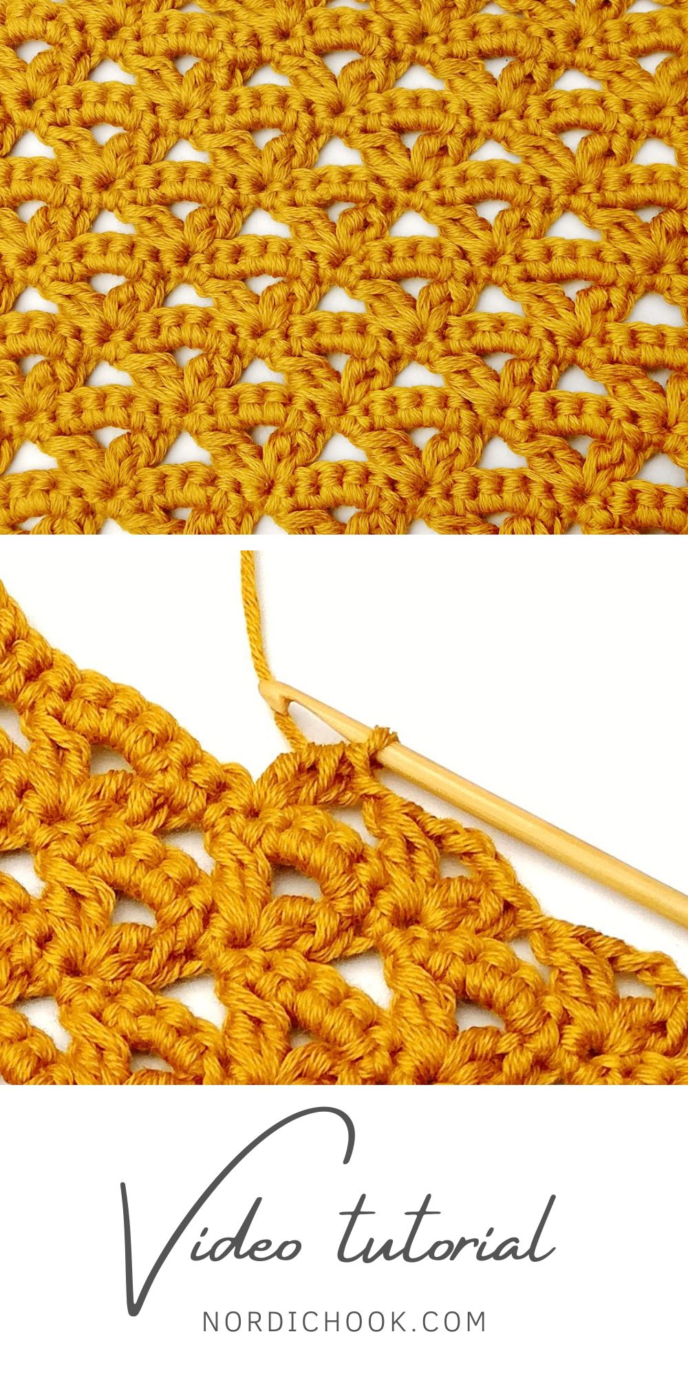 The mixed triangles stitch - Nordic Hook - Free crochet stitch tutorial