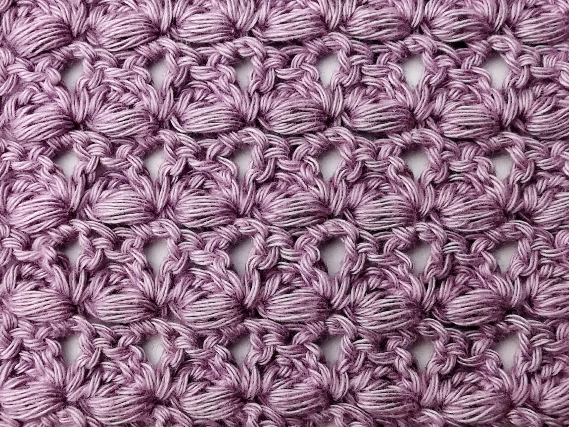 Crochet stitch photo and video tutorial: The horizontal drops stitch