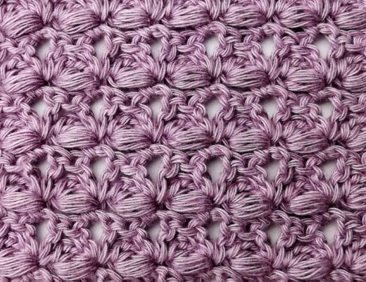 Crochet stitch photo and video tutorial: The horizontal drops stitch