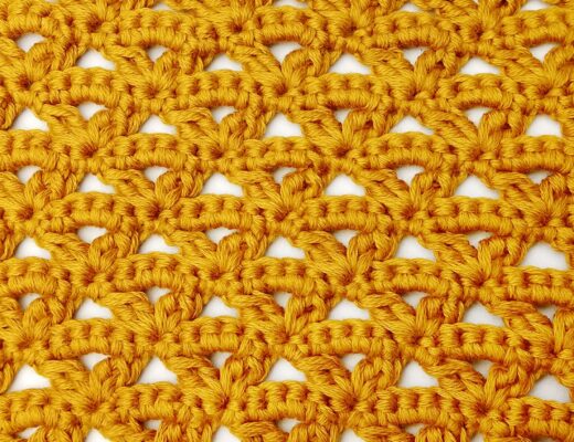 Crochet stitch photo and video tutorial: The mixed triangles stitch