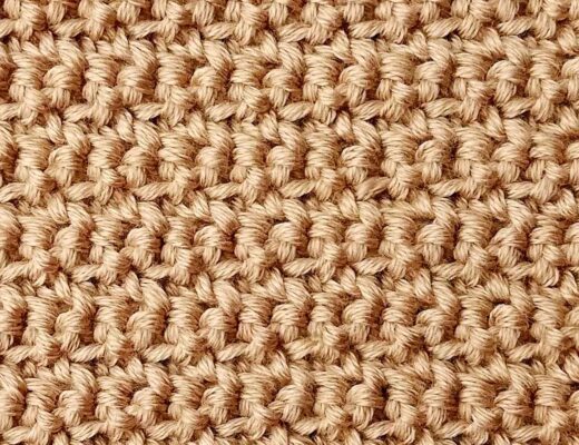 Crochet stitch photo and video tutorial: The alternating back and front loop single crochet