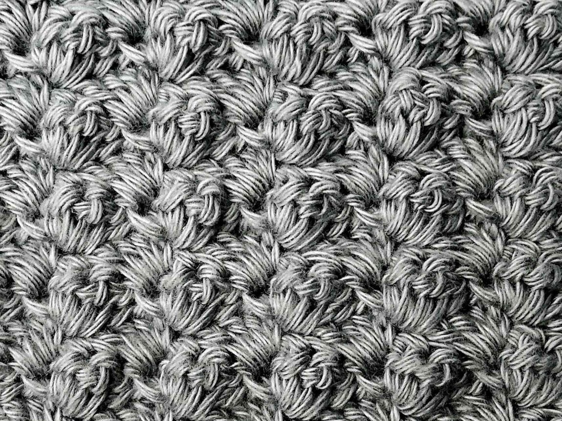 Crochet stitch photo and video tutorial: The extended sedge stitch