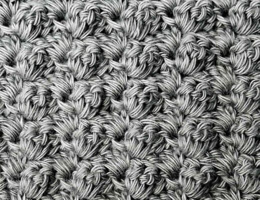 Crochet stitch photo and video tutorial: The extended sedge stitch