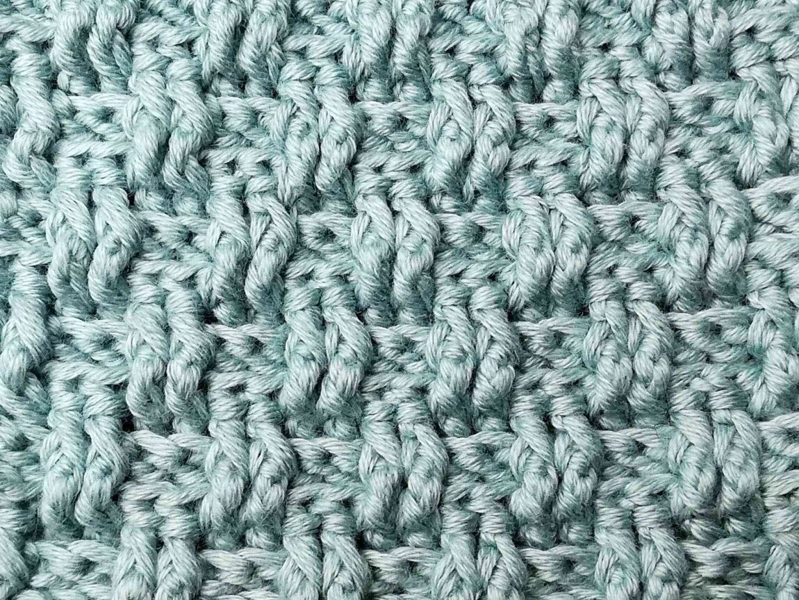 Crochet stitch photo and video tutorial: The mini basket weave stitch
