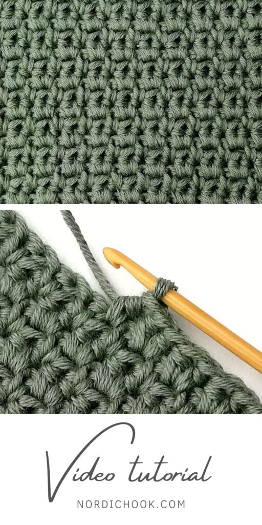 Crochet stitch photo and video tutorial: The little combs stitch