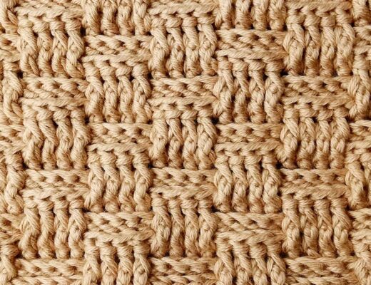 Crochet stitch photo and video tutorial: the large basket weave stitch