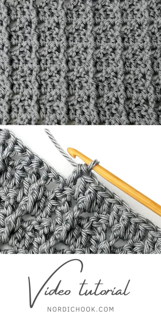 Crochet stitch photo and video tutorial: The bars and zigzag stitch