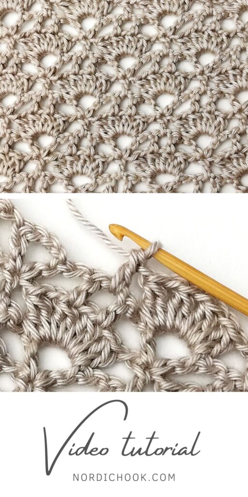 Crochet stitch photo and video tutorial: The crown stitch