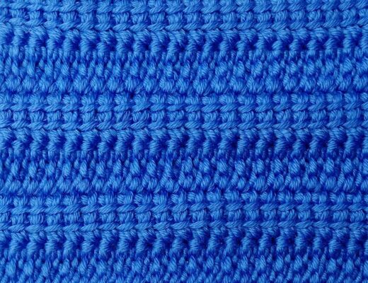 Crochet stitch photo and video tutorial: The linked treble crochet
