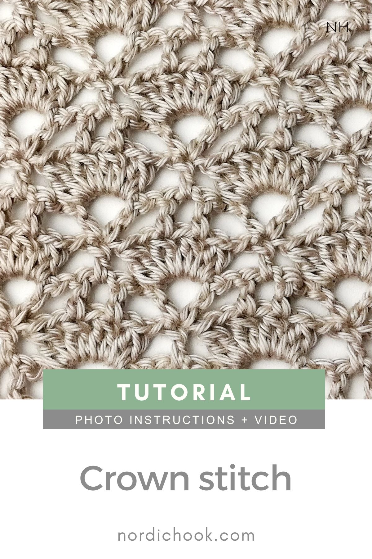 The crown stitch - Nordic Hook - Free crochet stitch tutorial
