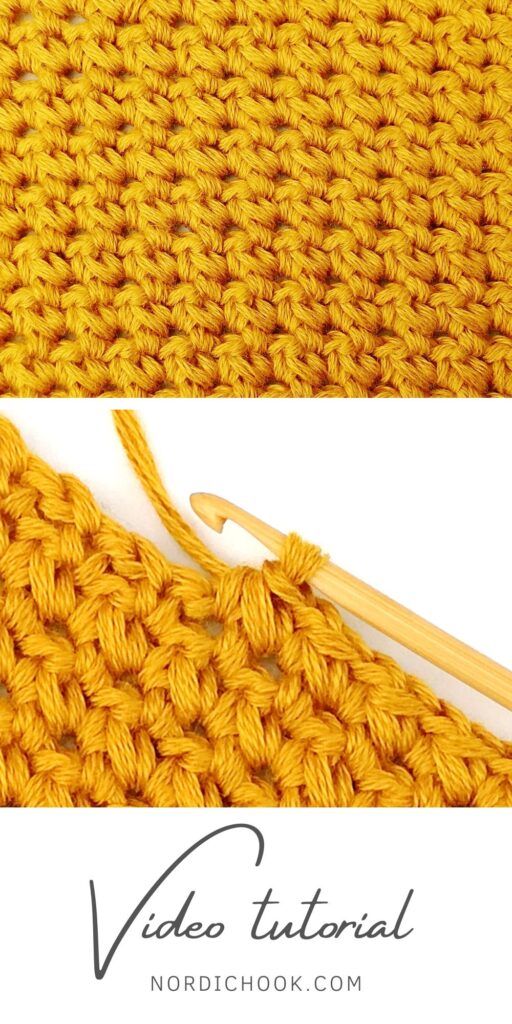 Crochet stitch photo and video tutorial: The single crochet cluster stitch