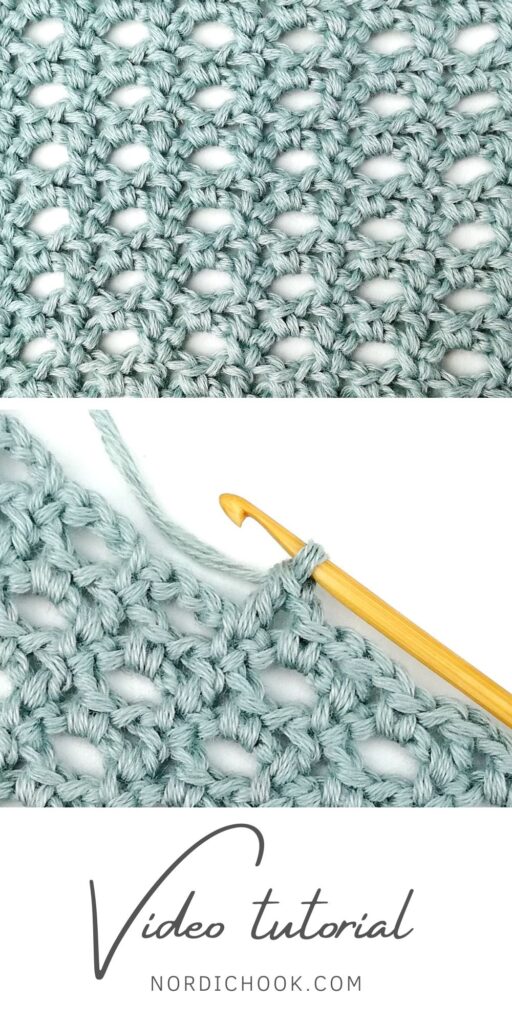 Crochet stitch photo and video tutorial: The simple eyelet stitch