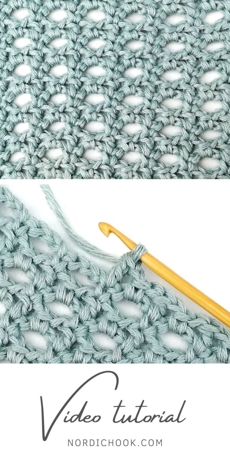 Simple Eyelet Pattern The simple eyelet stitch - Nordic Hook - Free crochet stitch tutorial
