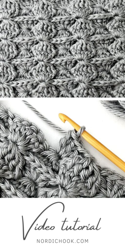 Crochet stitch photo and video tutorial: The Chinese puzzle stitch