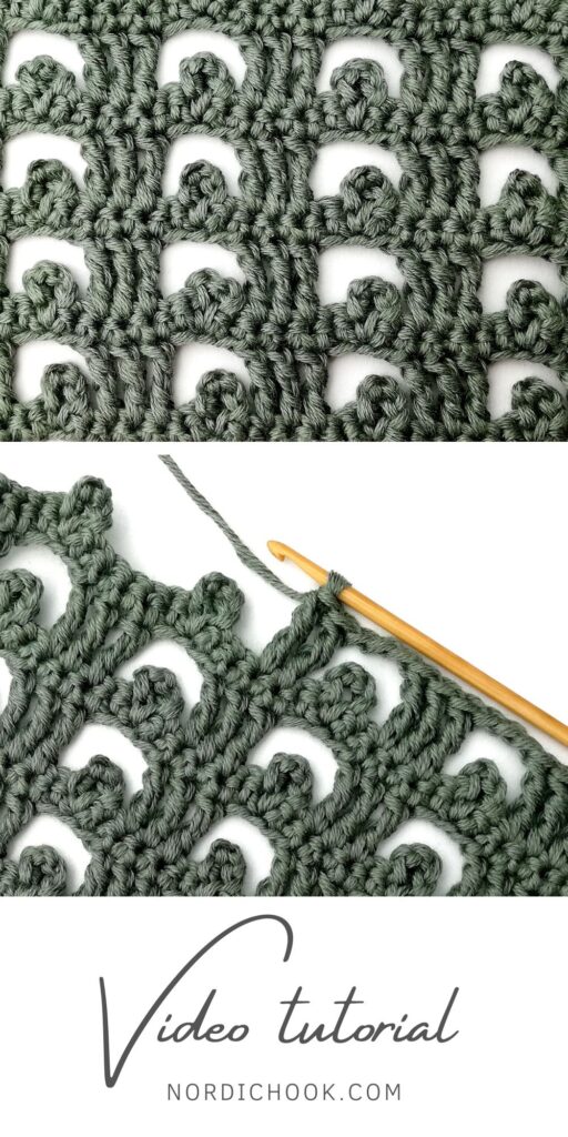 Crochet stitch photo and video tutorial: The boxed picot stitch