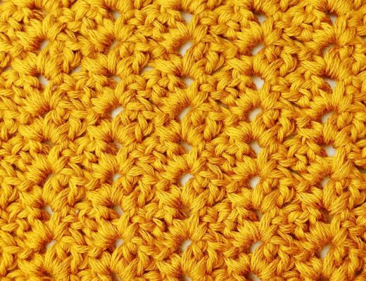 Crochet stitch photo and video tutorial: The mini tulip stitch