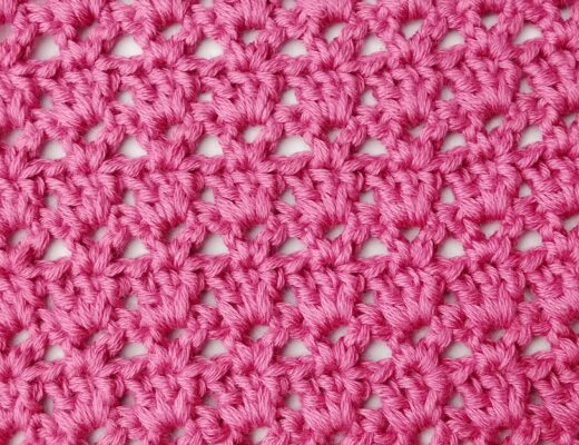 Crochet stitch photo and video tutorial: The striped V stitch