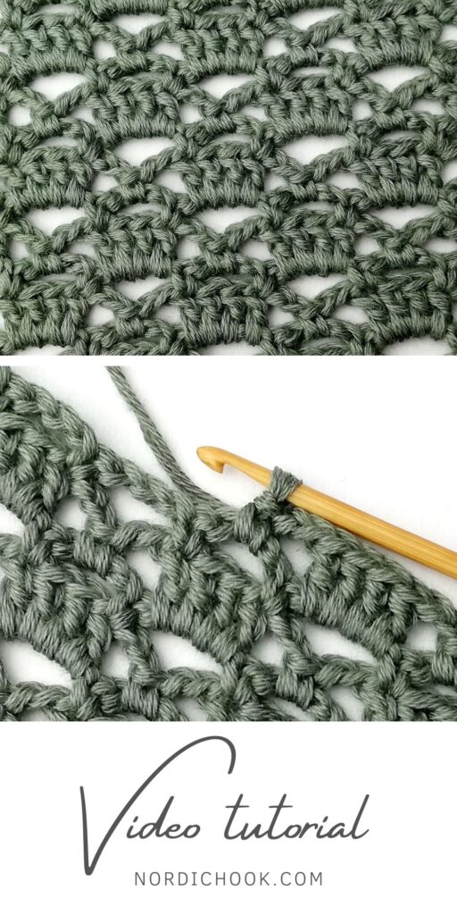 Crochet stitch photo and video tutorial: The diamond and block stitch