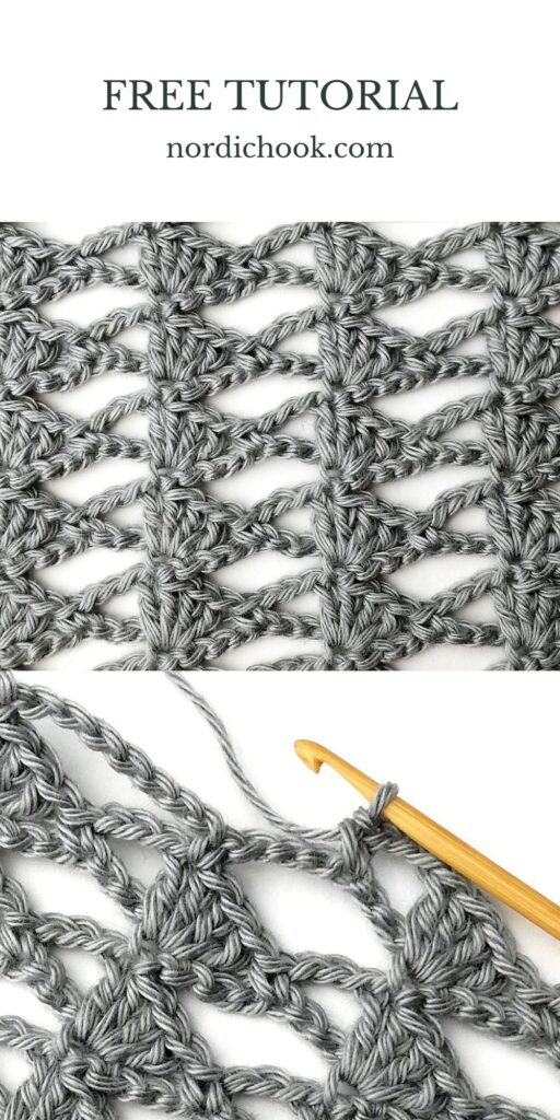 Crochet stitch photo tutorial: The lacy tilted fan stitch