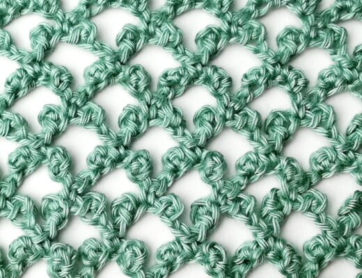 Crochet stitch tutorial: The picot mesh stitch