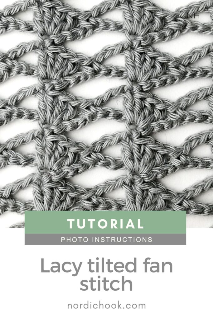 Crochet stitch photo tutorial: The lacy tilted fan stitch