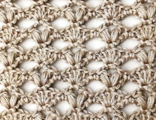 Crochet stitch tutorial: The shell and puff V stitch