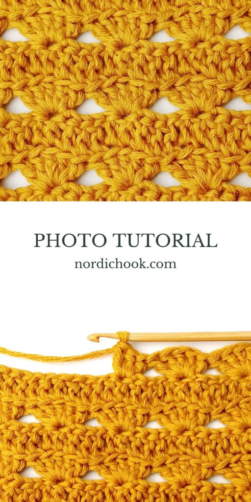 Crochet stitch tutorial: The lacy shells and waves stitch